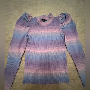 XS ombre poof shoulder sweater, from Saks off Fifth, never worn!!